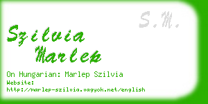 szilvia marlep business card